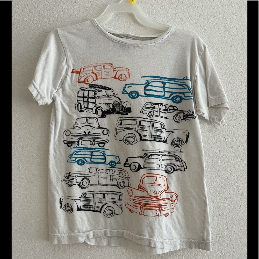Boys White Cars T-shirt